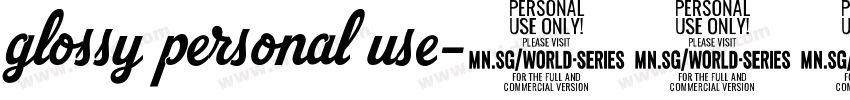 glossy personal use字体转换 glossy personal use字体转换